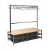 Island Bench - Clothes Rail and Shoe Storage - Double Sided 20 Hangers H.1830 W.1500 D.600
