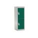 Spectrum School Locker - 2 Compartment - Guava Green Doors - H.955 W.380 D.380