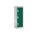 Spectrum School Locker - 3 Compartment - Guava Green Doors - H.955 W.380 D.380