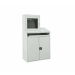 Computer Workstation - Double Door - H.1580 W.920 D.450 Including Monitor Holder ONLY (Sloping Top Sold Separately) - Light Grey