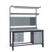 KIT F: Heavy Duty Workbench - Laminate Top H.840 W.1800 D.750 - Storage Cupboard, Triple Drawer Unit, 1180mm Rear Support Posts, Service Duct Worktop Fitting, Light & Tool Rail Support, 3 Setting LED Light 30 Watt, Louvre Panel & Laminate Upper Shelf