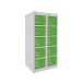 Dual USB Phone Charging Locker - H.940 W.450 D.380mm - Solid Door - 10 Compartments - Sublime Lime
