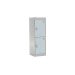 School Locker - 2 Compartment - Light Grey Doors - H.955 W.380 D.380