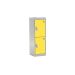 School Locker - 2 Compartment - Yellow Doors - H.955 W.300 D.300