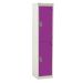 Spectrum School Locker - 2 Compartment - Summer Lilac Doors - H.1365 W.300 D.450