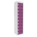 Dual 3-Pin Only Charging Locker - H.1800 W.380 D.380mm - 10 Compartment, 10 Door - Summer Lilac