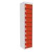 Dual USB Only Charging Locker - H.1800 W.380 D.380mm - 10 Compartment, 10 Door - Tangelo Orange