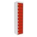 Dual USB Only Charging Locker - H.1800 W.380 D.380mm - 10 Compartment, 10 Door - Tamarillo Red