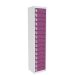 Dual USB Only Charging Locker - H.1800 W.380 D.380mm - 15 Compartment, 15 Door - Summer Lilac