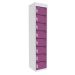 Dual USB Only Charging Locker - H.1800 W.380 D.380mm - 8 Compartment, 8 Door - Summer Lilac