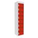 Dual 3-Pin Only Charging Locker - H.1800 W.380 D.380mm - 8 Compartment, 8 Door - Tamarillo Red