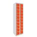  Dual USB Phone Charging Locker - H.1800 W.450 D.380mm - Solid Door - 20 Compartments - Chilli Pepper Orange