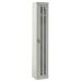 Perforated Door Locker - 1 Compartment - Light Grey Doors - H.1800 W.450 D.450