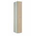 Timber Door Locker - 2 Compartment - Light Springfield Oak Doors (Plain) - H.1800 W.380 D.380