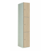 Timber Door Locker - 3 Compartment - Light Springfield Oak Doors (Plain) - H.1800 W.380 D.380