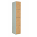 Timber Door Locker - 4 Compartment - Natural Lancaster Oak Doors (Patterned) - H.1800 W.300 D.450