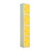 Laminate Door Locker - 4 Compartment - Spectrum Yellow Doors - H.1800 W.300 D.300