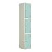Laminate Door Locker - 3 Compartment - Aquamarine Doors - H.1800 W.300 D.450