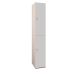  Plant-On Lockers - MFC - H.1800 W.300 D.300mm - 2 Compartments - Light Grey 