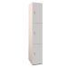  Plant-On Lockers - MFC - H.1800 W.300 D.300mm - 3 Compartments - Light Grey 