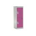 Spectrum School Locker - 2 Compartment - Pitahaya Pink Doors - H.955 W.380 D.380
