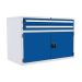  Euroslide 2 Drawer & Cupboard - 2x100mm, 1x500mm - H.825 W.1200 D.650 - Blue