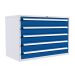  Euroslide 5 Drawer - 5x150mm - H.825 W.1200 D.650 - Blue