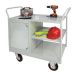 Mobile Maintenance Trolley -  Steel Worktop - Fitted With Light Grey Cupboard & Side Shelf - H.1050 W.1200 D.600