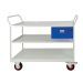 Mobile Maintenance Trolley - Steel Worktop - Fitted With Dark Blue Drawer & 3 Shelves - H.1050 W.1200 D.600