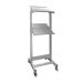 Tilting Shelf Trolley - H.1450 W.580 D.660 - Fitted with 2 Tilting Adjustable Shelves - Light Grey