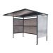Traditional Cycle Shelter - Initial - Closed Back, Galvanised Sides - 2180.1900.2450 - Black