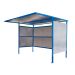 Traditional Cycle Shelter - Initial - Closed Back, Perforated Sides - 2180.1900.2450 - Dark Blue