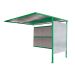 Traditional Cycle Shelter - Extension - Closed Back, Perforated Sides - 2180.1900.2450 - Green
