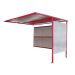 Traditional Cycle Shelter - Extension - Closed Back, Galvanised Sides - 2180.1900.3060 - Red