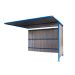 Traditional Cycle Shelter - Extension - Closed Back, Galvanised Sides - 2180.2500.2450 - Dark Blue