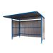 Traditional Cycle Shelter - Initial - Closed Back, Galvanised Sides - 2180.2500.3060 - Dark Blue