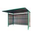 Traditional Cycle Shelter - Initial - Closed Back, Galvanised Sides - 2180.2500.3060 - Green