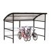 Premier Cycle Shelter - Extension Shelter - Perspex Sides - Black - H.2320 W.3000 D.2100
