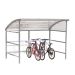 Premier Cycle Shelter - Extension Shelter - Perspex Sides - Light Grey - H.2320 W.3000 D.2100