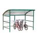 Premier Cycle Shelter - Initial Shelter - Perspex Sides - Green - H.2320 W.3000 D.2100