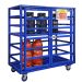 Mobile Gas Cylinder Cage - 1880x1820x910mm - With Shelf - Blue