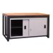 Sliding Door Heavy-Duty Workbench - H.840 W.1200 D.600mm - Solid Beech Worktop