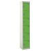 Spectrum Locker - 6 Compartment - Sublime Lime Doors - H.1800 W.300 D.300