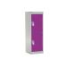Spectrum School Locker - 2 Compartment - Summer Lilac Doors - H.900 W.300 D.300