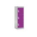 Spectrum School Locker - 3 Compartment - Summer Lilac Doors - H.955 W.300 D. 300