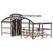 Cycle Compound - 16 Bikes - Lockable Gate & Canopy - Black - H.2625 W.3000 D.5500