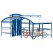 Cycle Compound - 32 Bikes - Lockable Gate & Canopy - Dark Blue - H.2625 W.6000 D.5500
