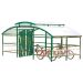 Cycle Compound - 48 Bikes - Lockable Gate & Canopy - Green - H.2625 W.9000 D.5500