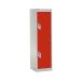 Spectrum School Locker - 2 Compartment - Tamarillo Red Doors - H.1235 W.380 D.380