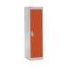 Spectrum School Locker - 1 Compartment - Tangelo Orange Doors - H.1235 W.300 D.300